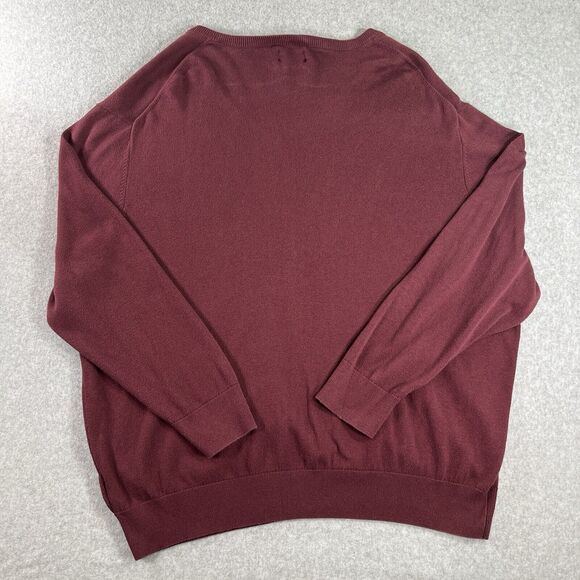 Harbor Bay Red V-Neck Pullover Long Sleeve Knit Sweater Men's Size 2XL - Picture 4 of 7